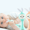 Baby Music Flashing Rattle Toys Rabbit Teether Hand Bells Mobile Infant Stop Weep Tear Rattles Newborn Early Educational Toy 18M